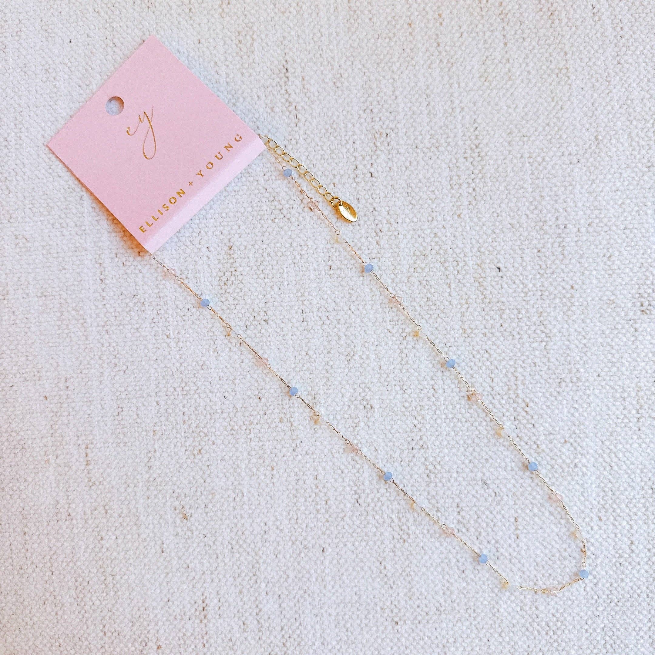 Pastel Water Drop Chain Necklace