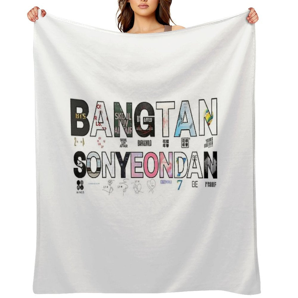 BANGTAN SONYEONDAN BTS Album Cover Design – BTS Discography Fan Art Throw Blanket