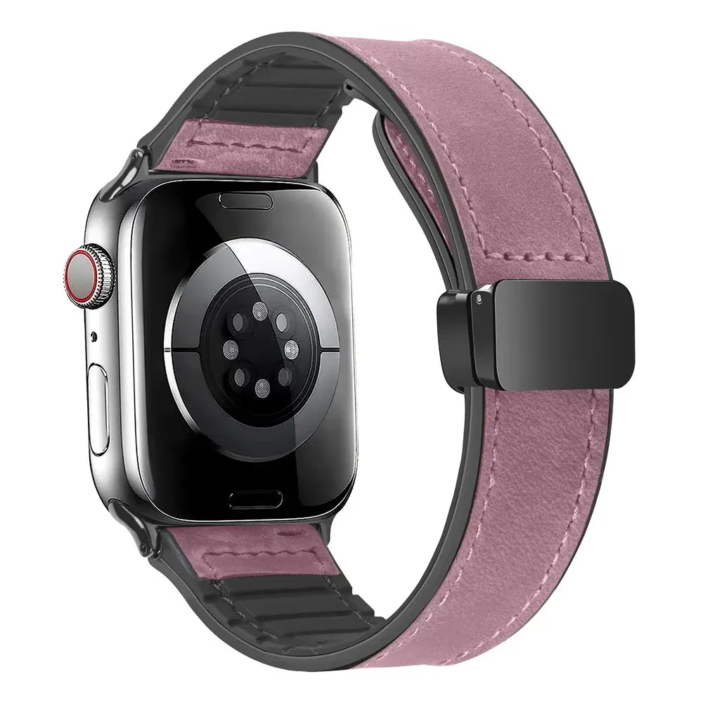 Apple Watch Genuine Leather Band - Stylish Magnetic Strap