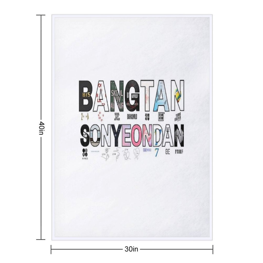 BANGTAN SONYEONDAN BTS Album Cover Design – BTS Discography Fan Art Throw Blanket